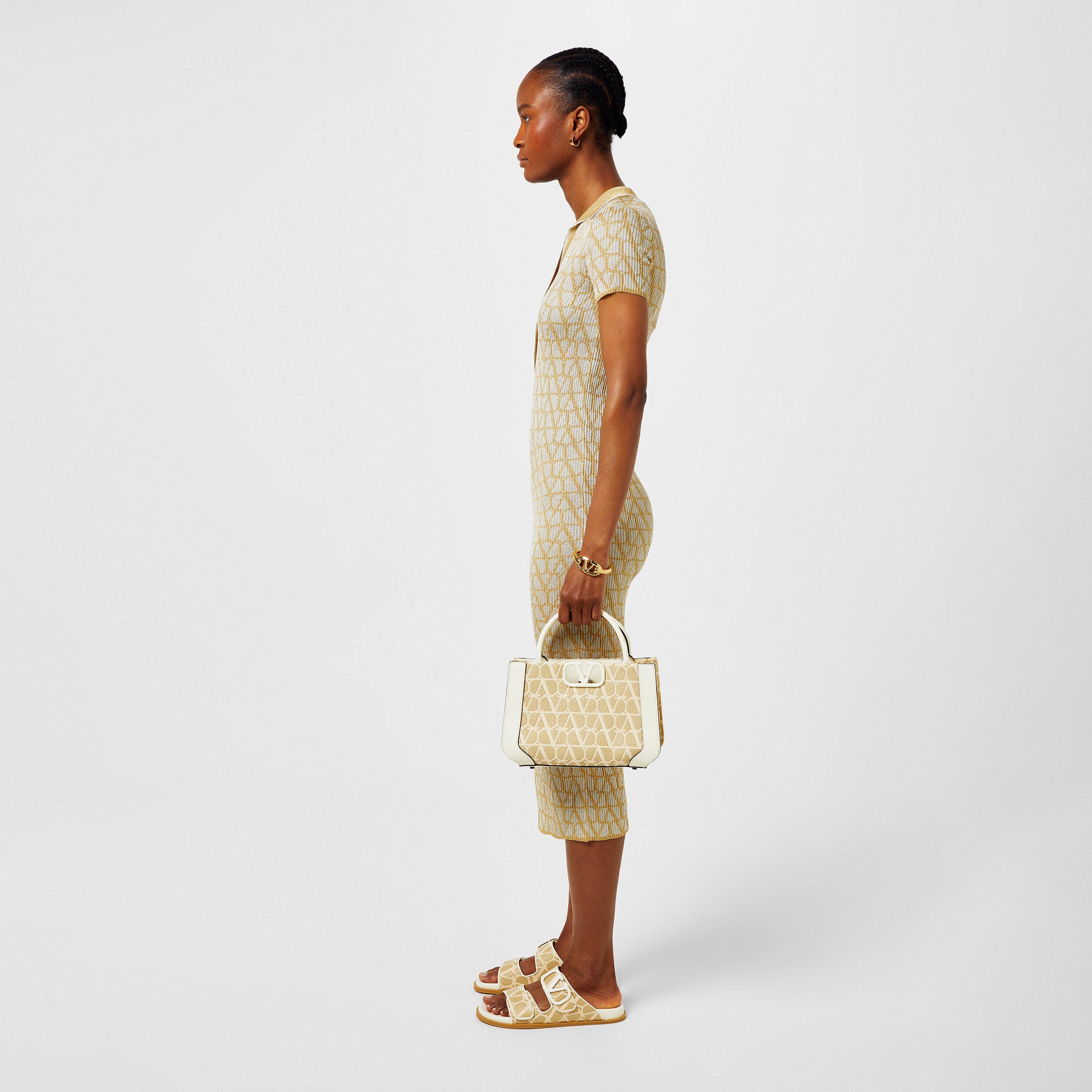 V-Logo Canvas-Jacquard Slides