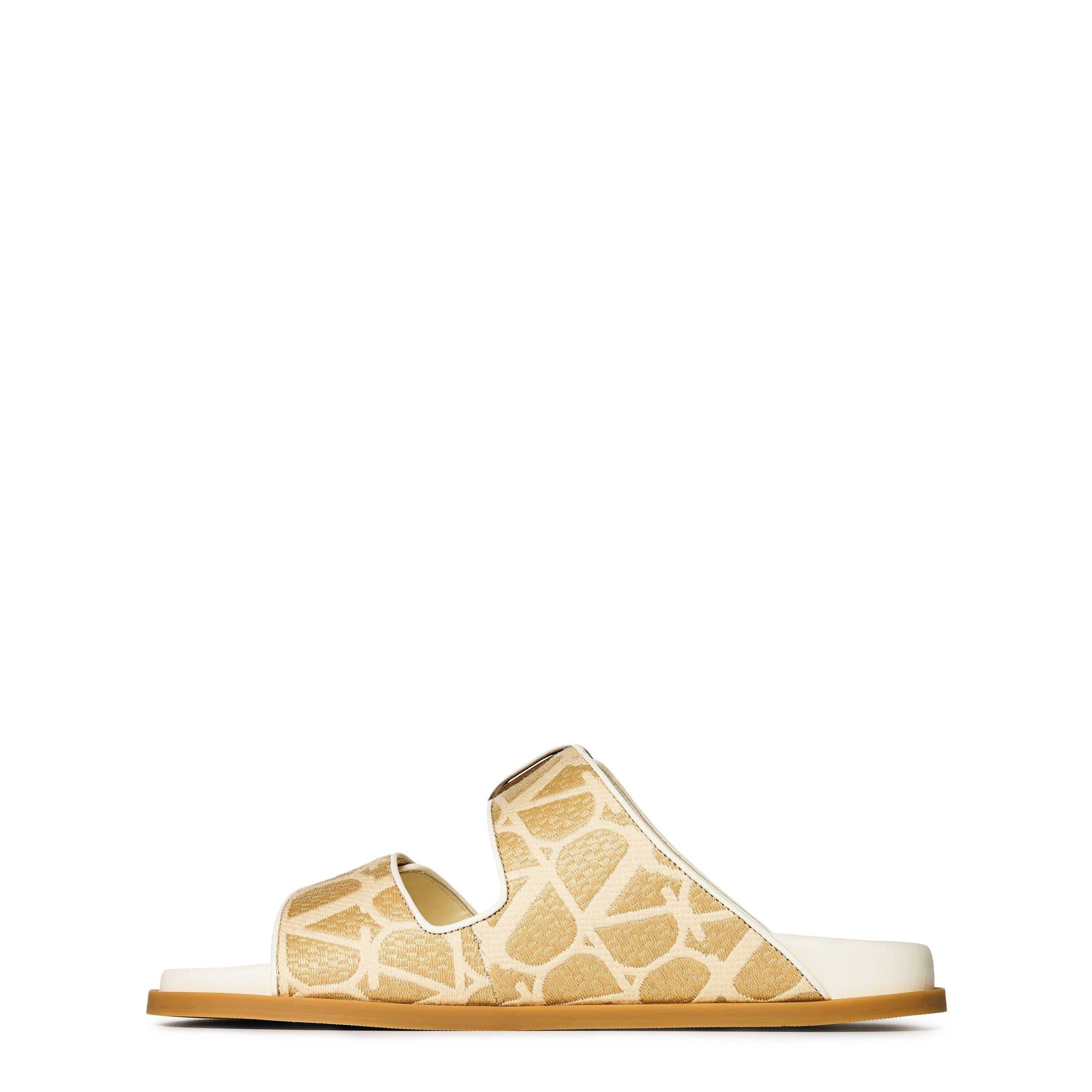 V-Logo Canvas-Jacquard Slides