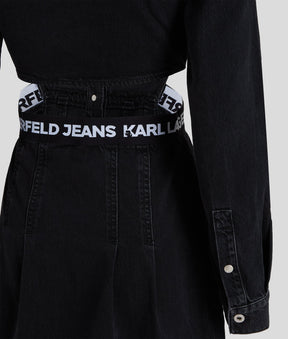 DENIM CUTOUT DRESS