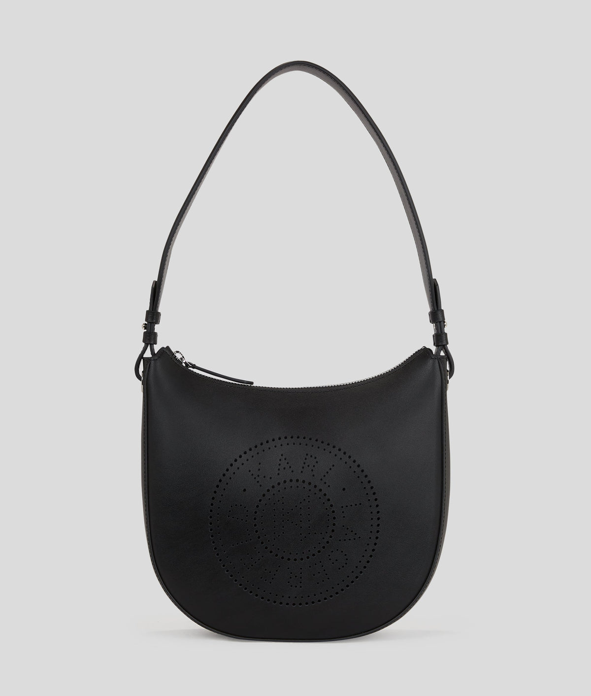 K/Circle Perforated Moon Shoulder Bag