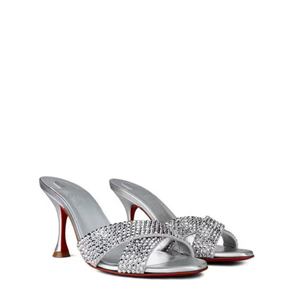 MARIZA IS BACK EMBELLISHED 85MM LEATHER MULES