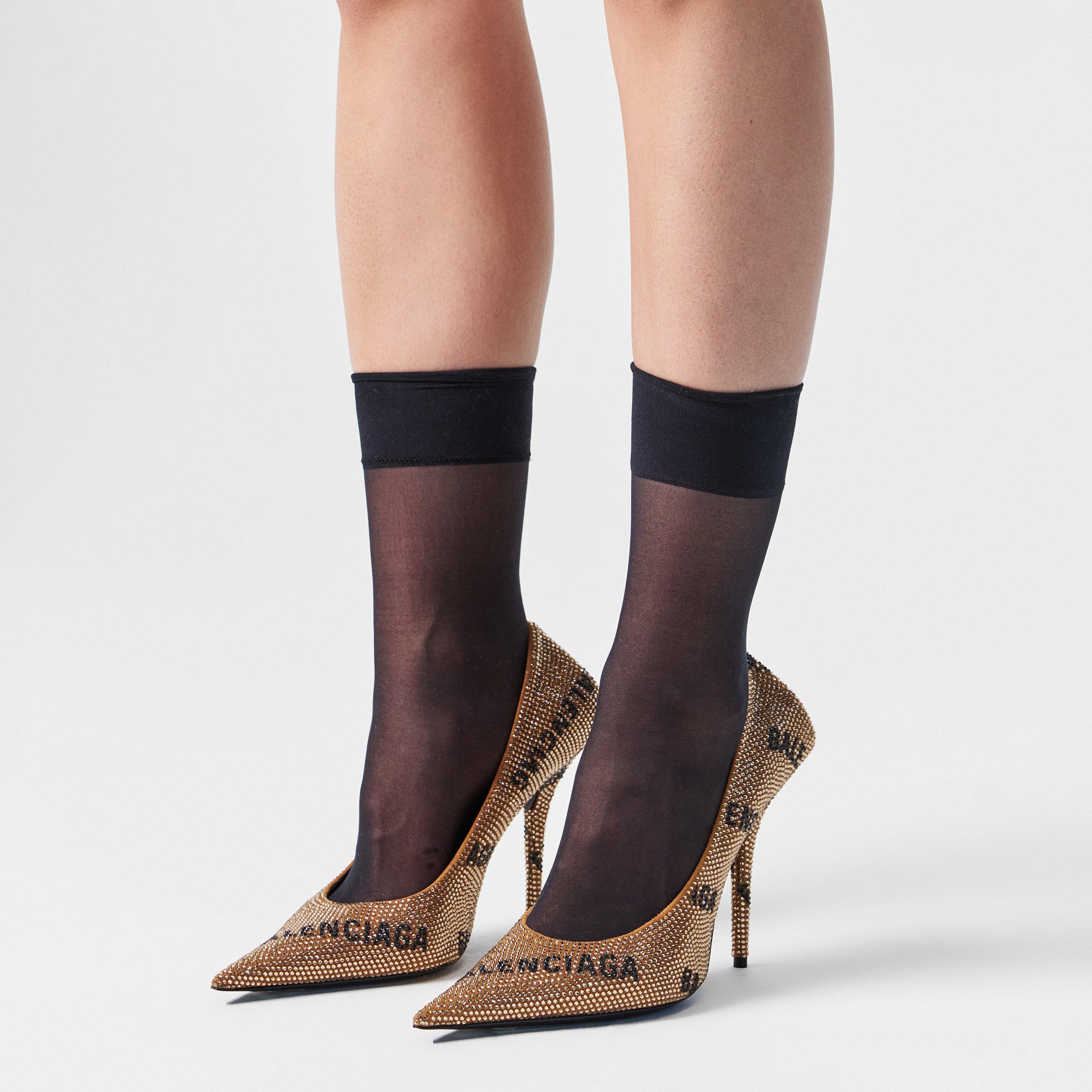 Logo Rhinestone Square Knife 110 Pump