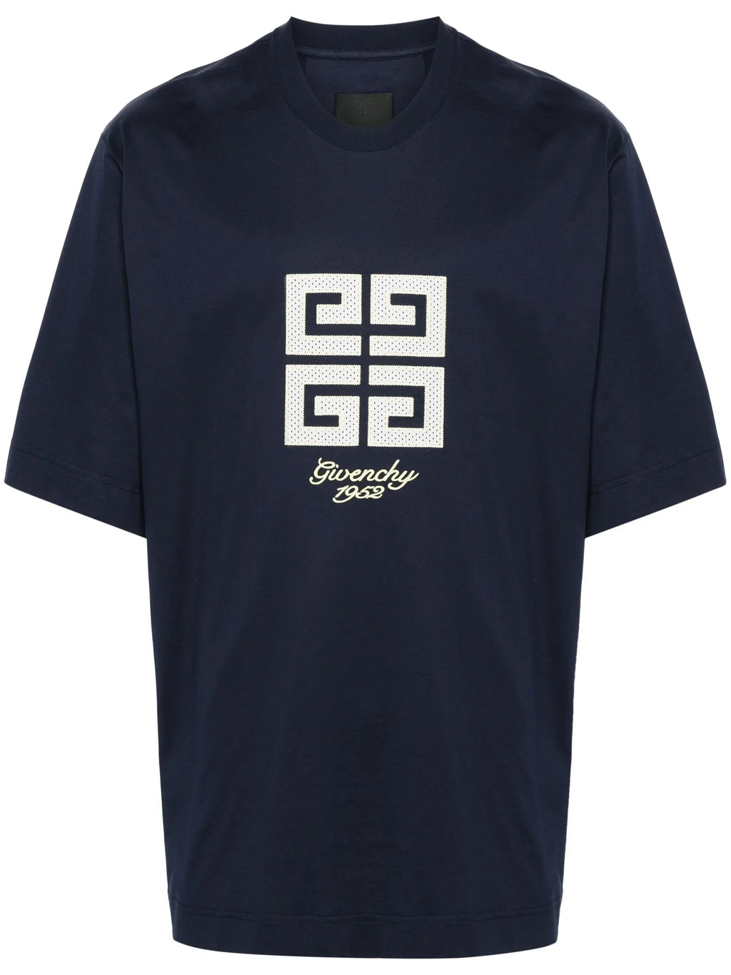Givenchy 4G 1952 Embroidered Logo Oversized T-Shirt in Medium Blue