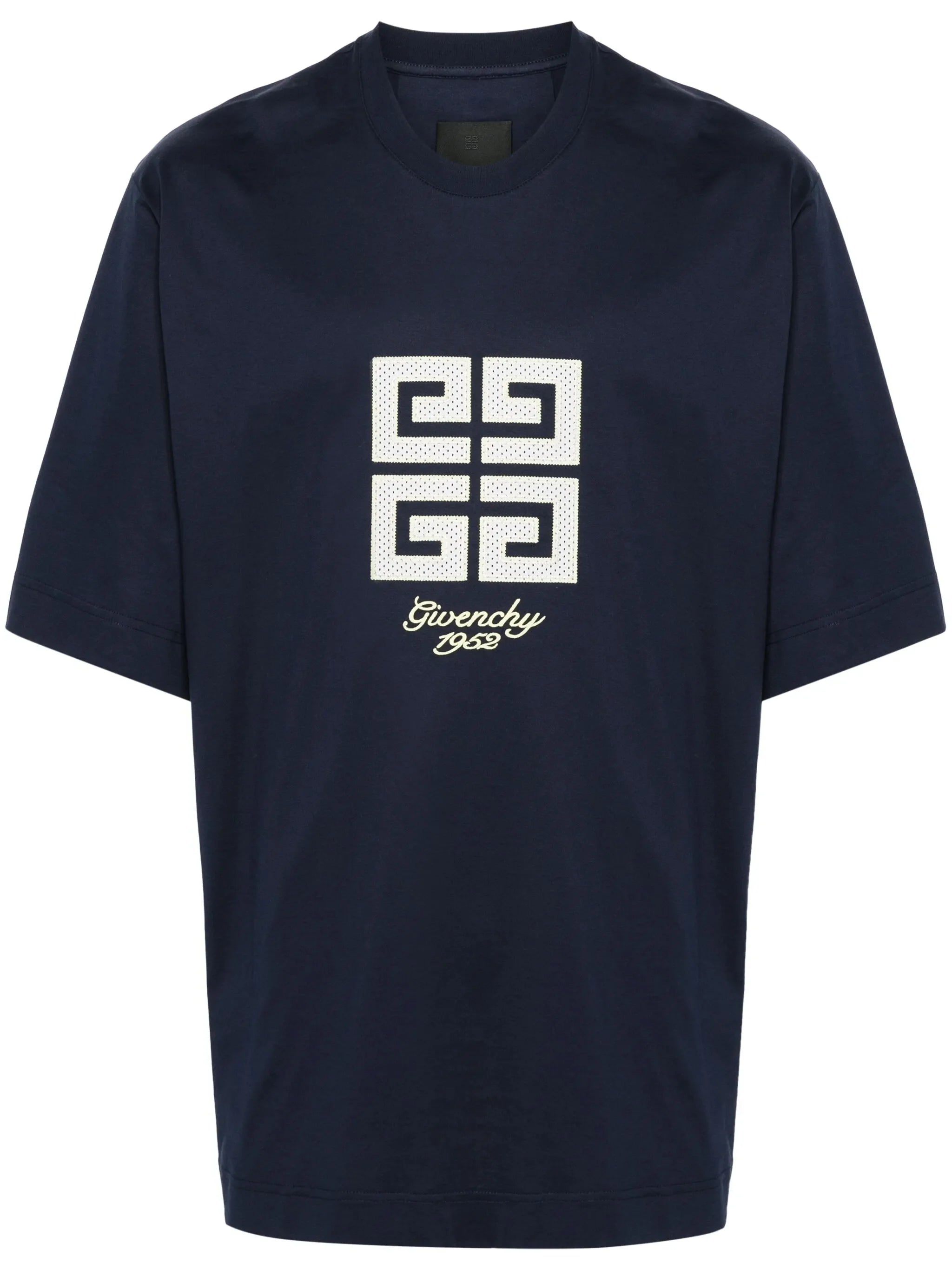 Givenchy 4G 1952 Embroidered Logo Oversized T-Shirt in Medium Blue