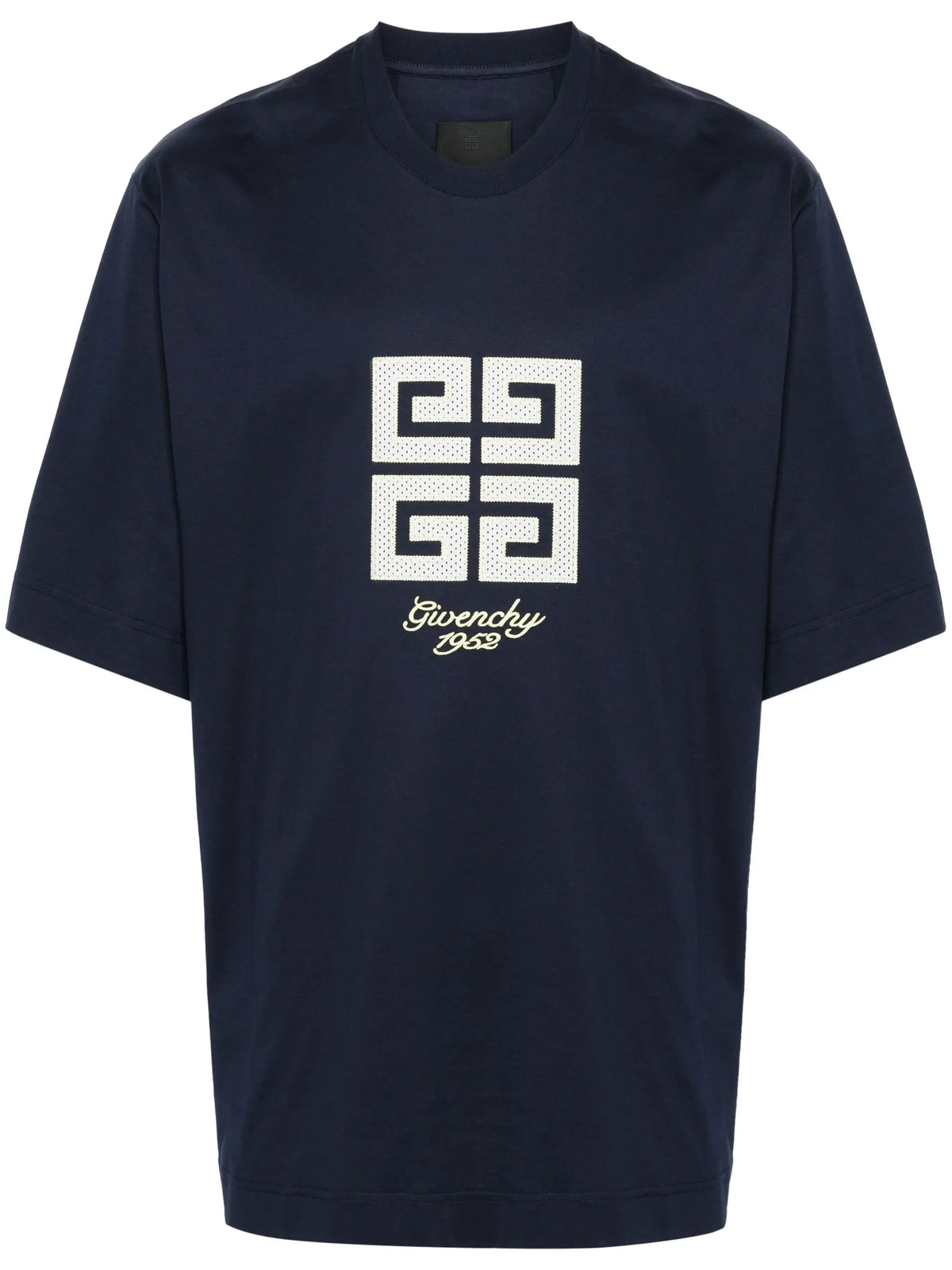 Givenchy 4G 1952 Embroidered Logo Oversized T-Shirt in Medium Blue