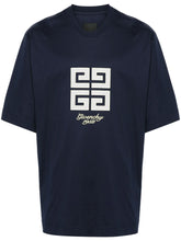 Givenchy 4G 1952 Embroidered Logo Oversized T-Shirt in Medium Blue