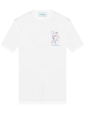 Casablanca Play In Progress Printed T-Shirt in White