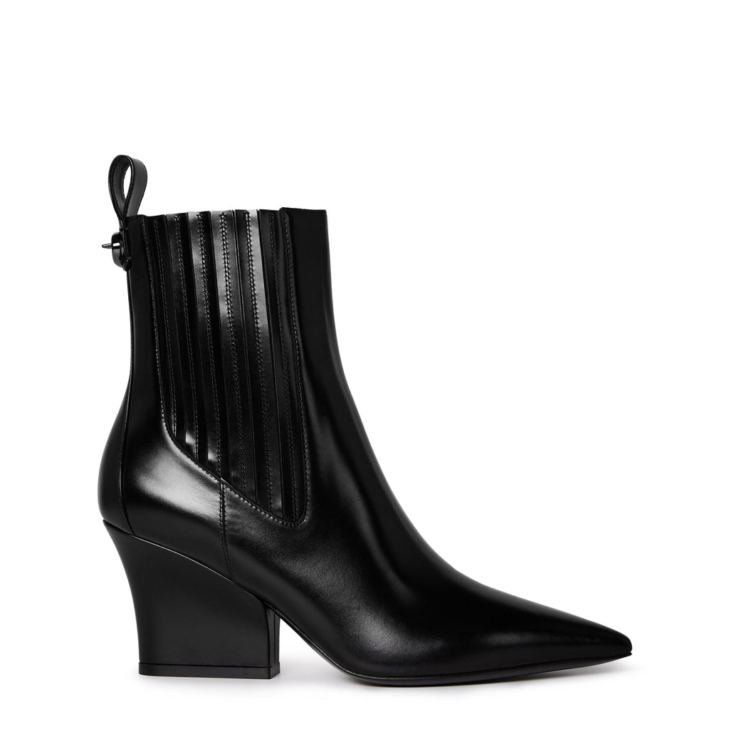 Brushed Calf Leather Beatle Boots