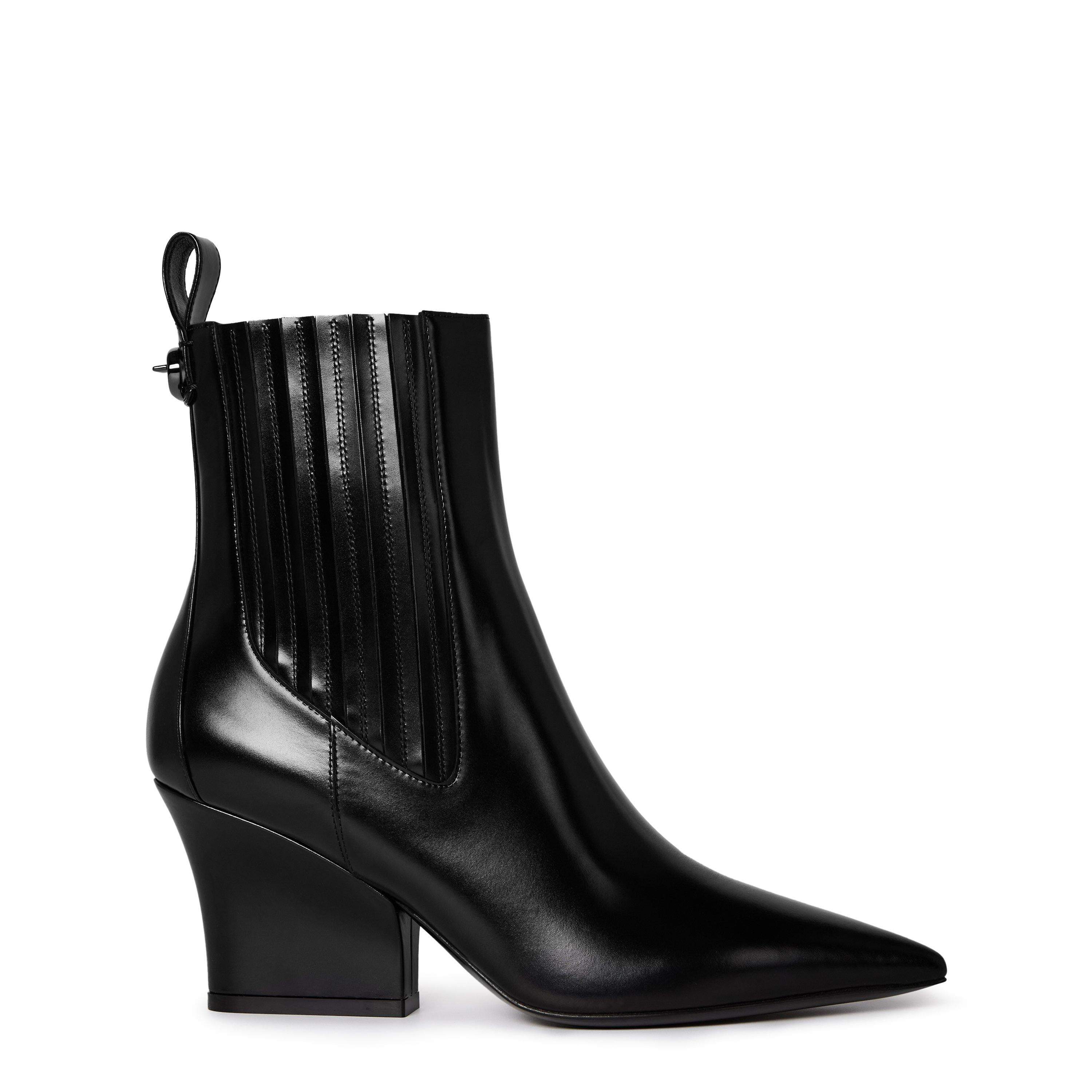 Brushed Calf Leather Beatle Boots