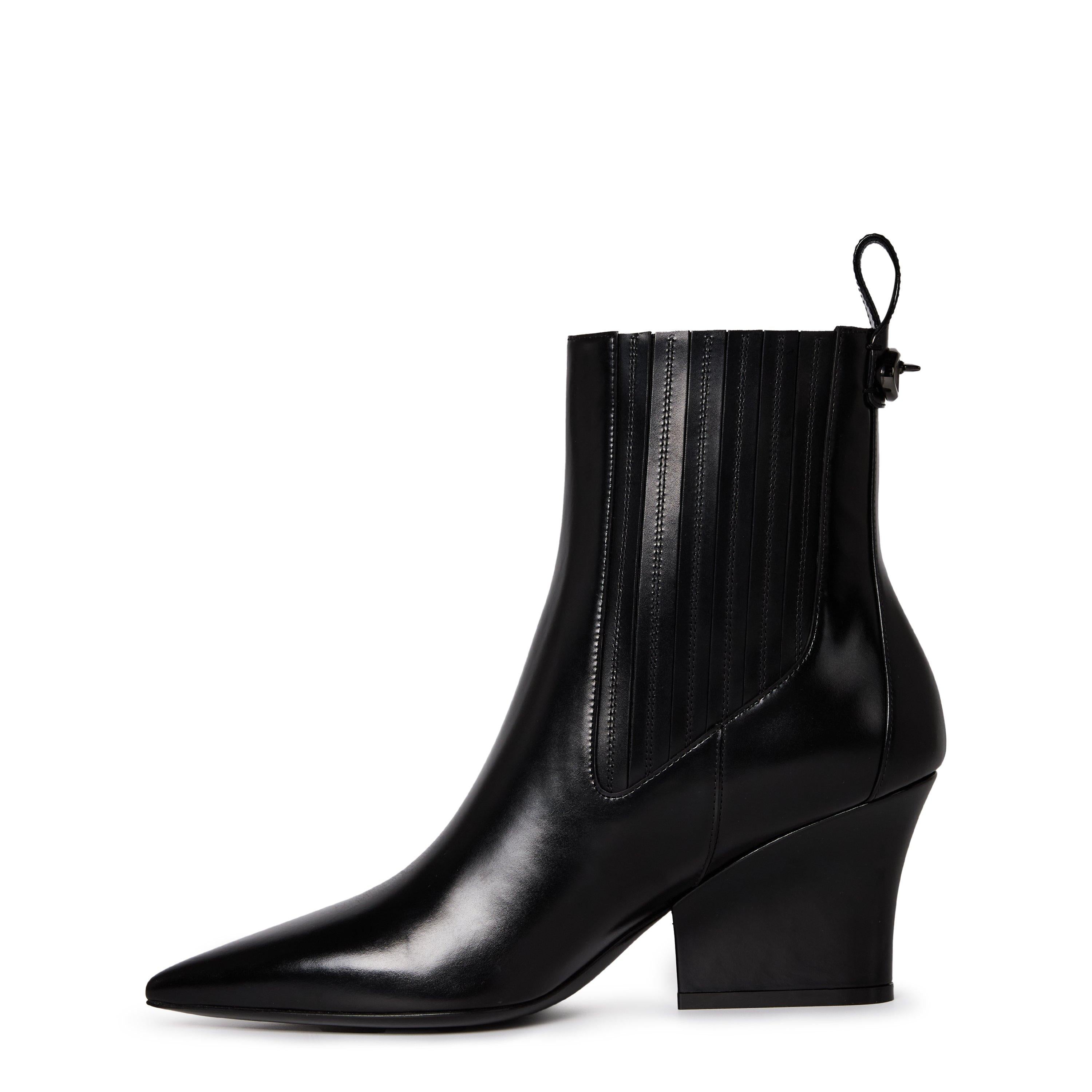 Brushed Calf Leather Beatle Boots