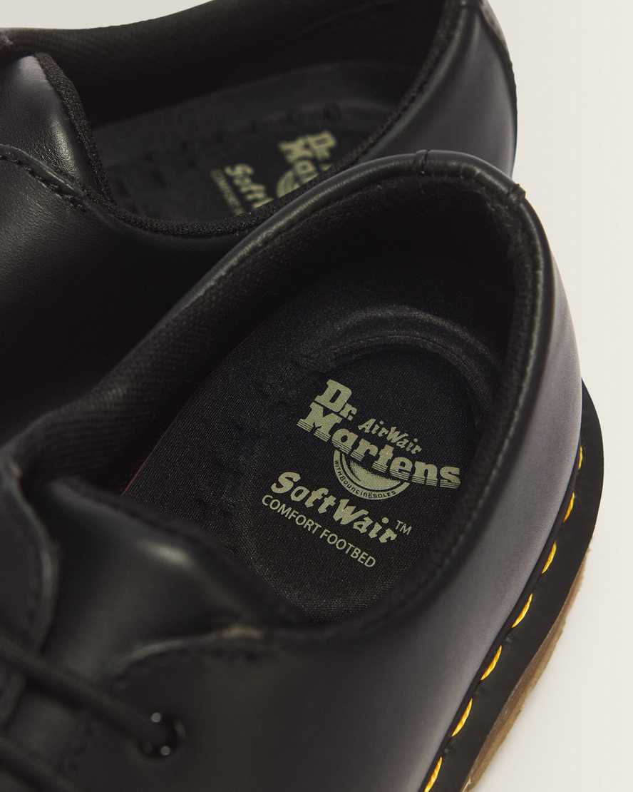 1461 Slip Resistant Leather Oxford Shoes — Black