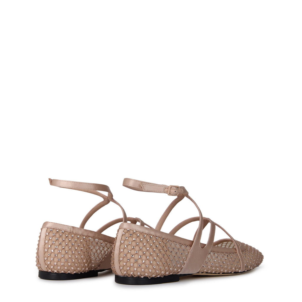 Women's Crystal Mesh Satin Astoria Ballet Flat