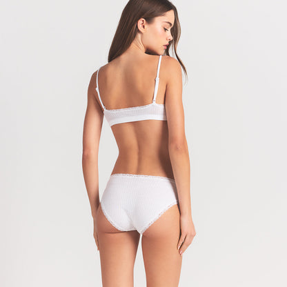 Lightweight Cotton Pointelle Lace Brief