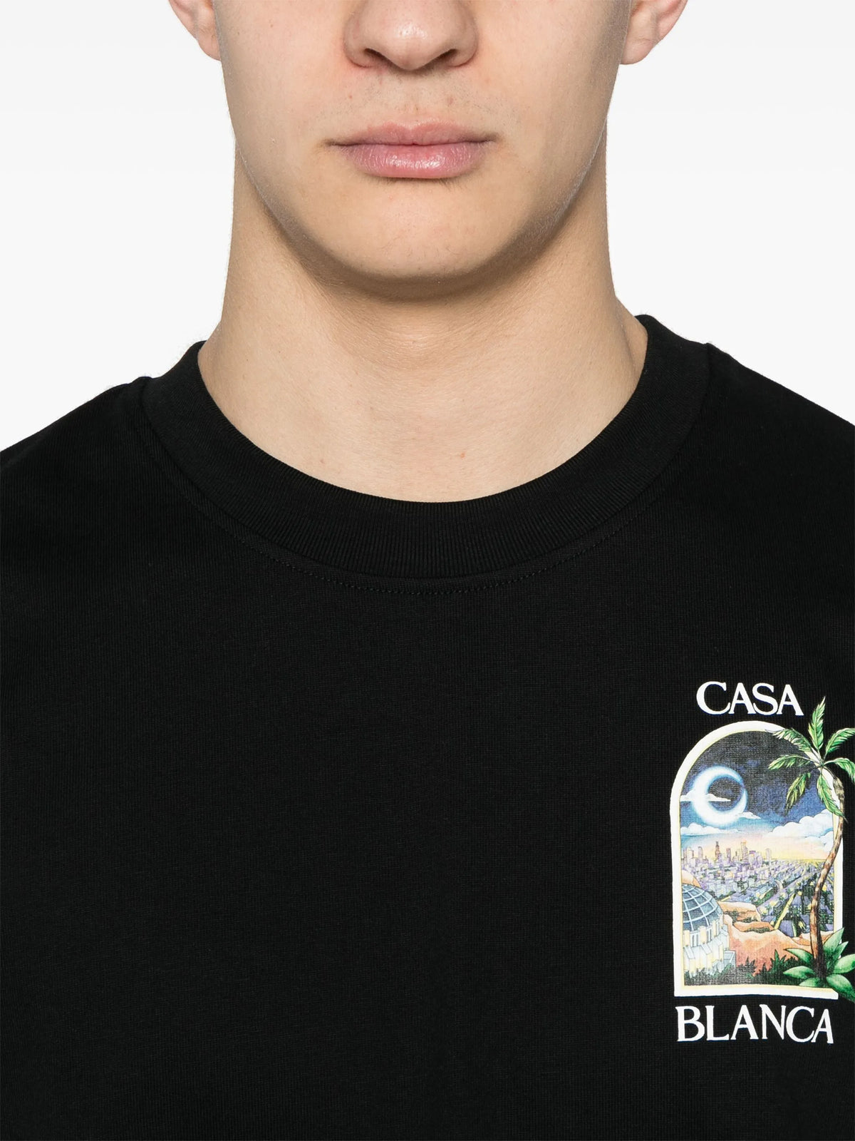 Casablanca LA Night Printed T-Shirt in Black