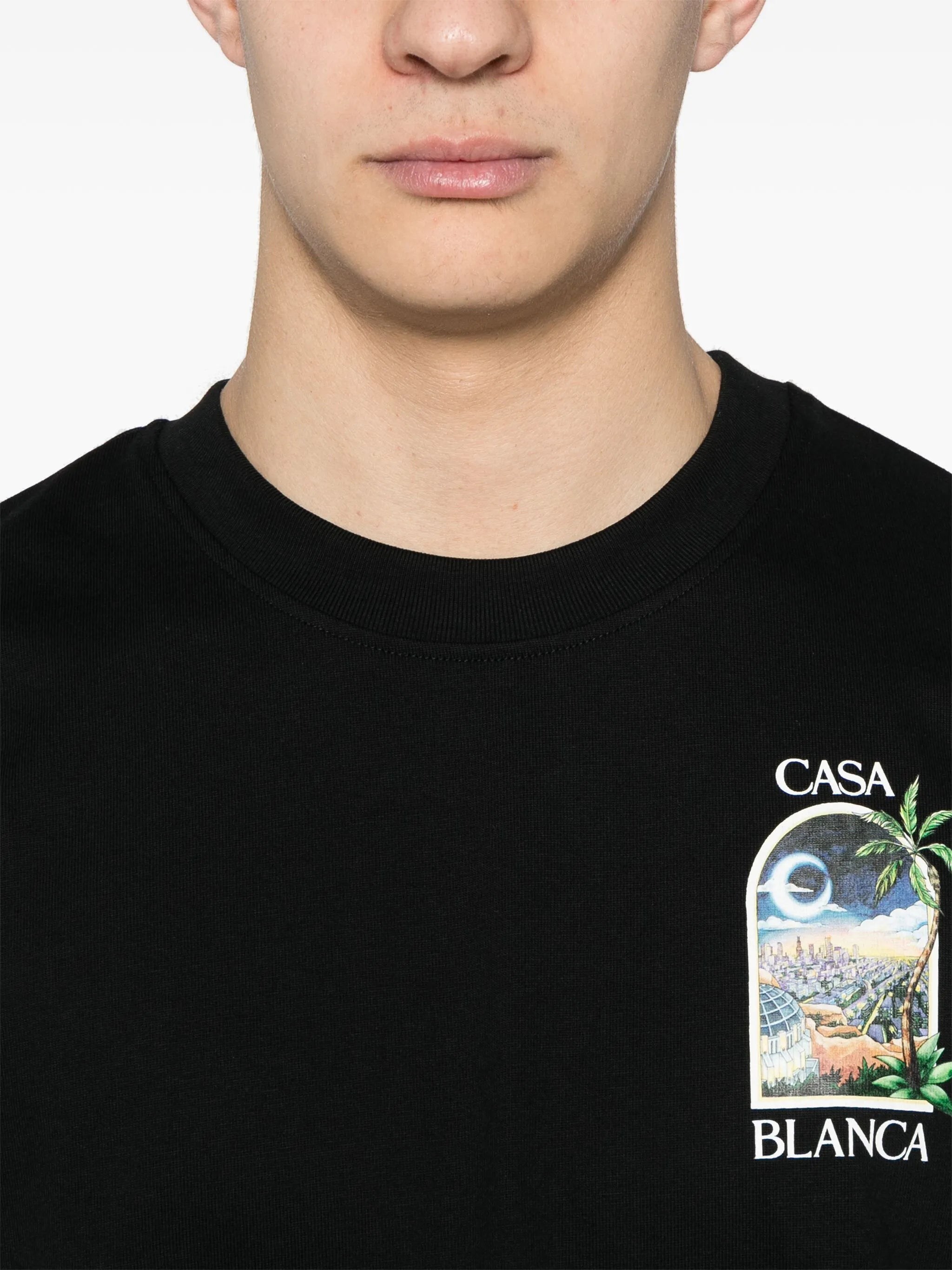 Casablanca LA Nights Printed T-Shirt in Black