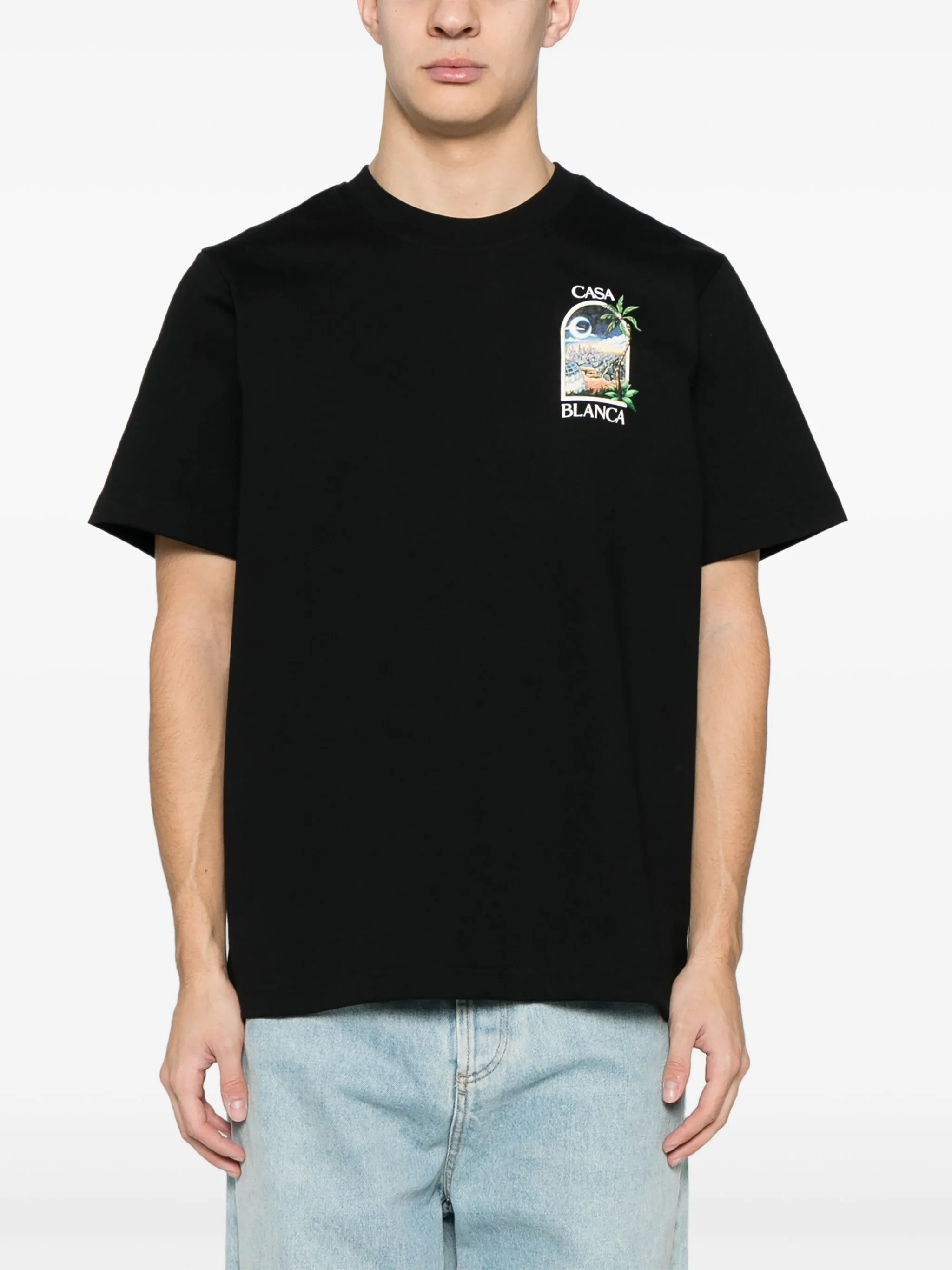 Casablanca LA Nights Printed T-Shirt in Black