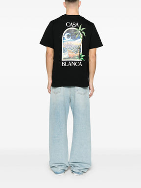 Casablanca LA Night Printed T-Shirt in Black