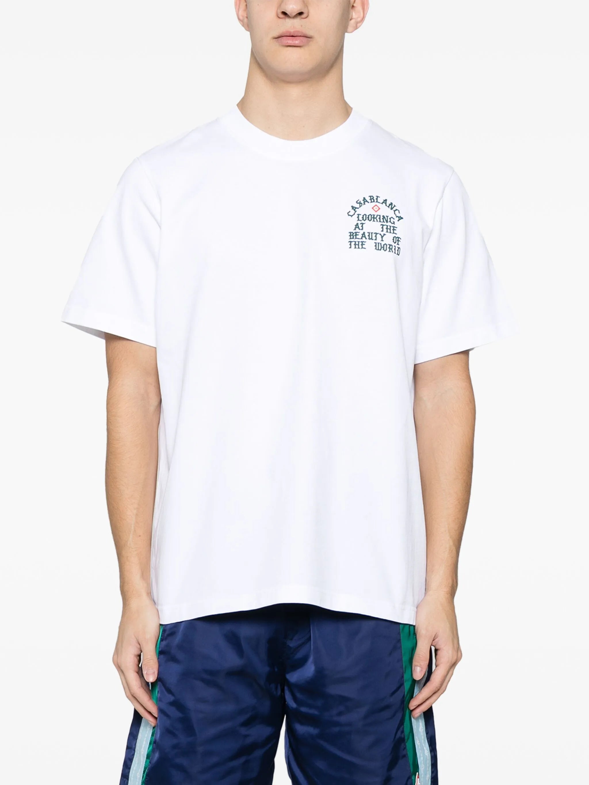 Casablanca Looking at the Beauty of the World Printed T-Shirt in White