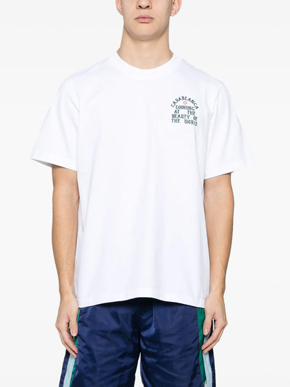 Casablanca Looking at the Beauty of the World Printed T-Shirt in White