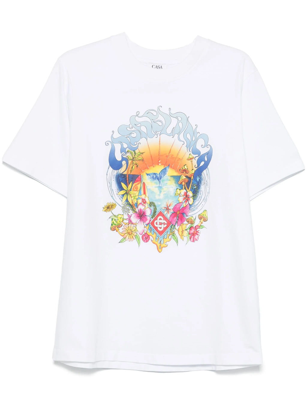 Casablanca Surf Trip Printed T-Shirt in White