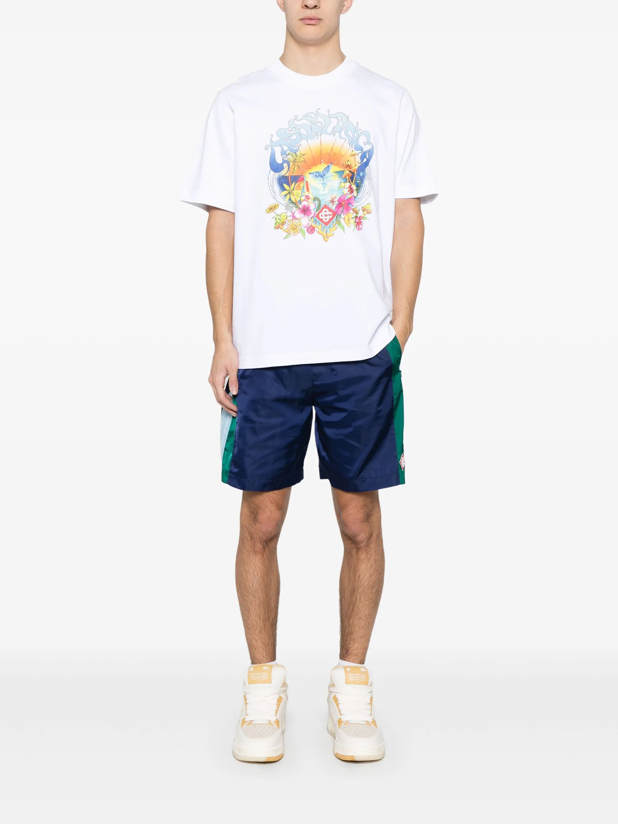 Casablanca Surf Trip Printed T-Shirt in White