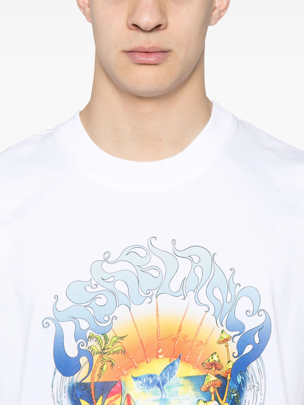 Casablanca Surf Trip Printed T-Shirt in White