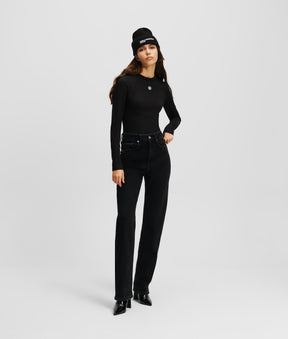 HIGH-RISE STRAIGHT JEANS