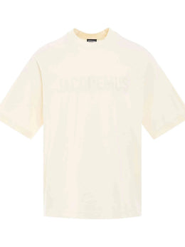 Typo Logo T-Shirt in Light Beige