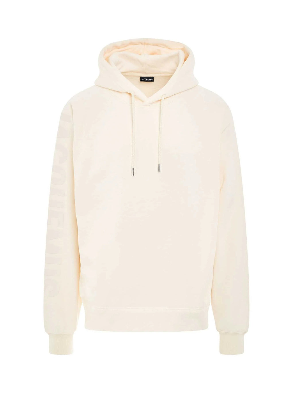 Typo Logo Hoodie in Light Beige