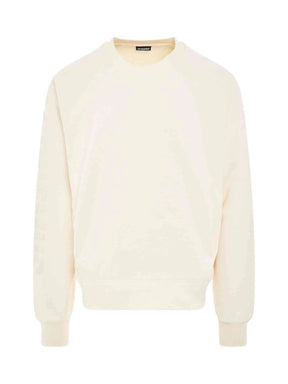 Typo Sleeve Logo Sweatshirt in Light Beige