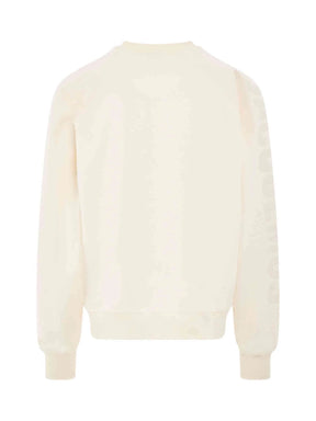 Typo Sleeve Logo Sweatshirt in Light Beige