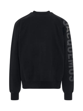 Typo Sleeve Logo Sweatshirt in Black