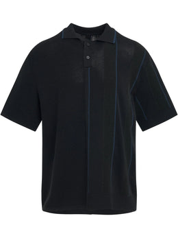 Juego Striped Polo in Black