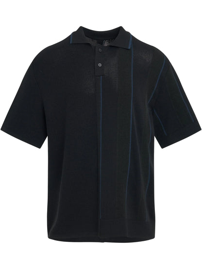 Juego Striped Polo in Black