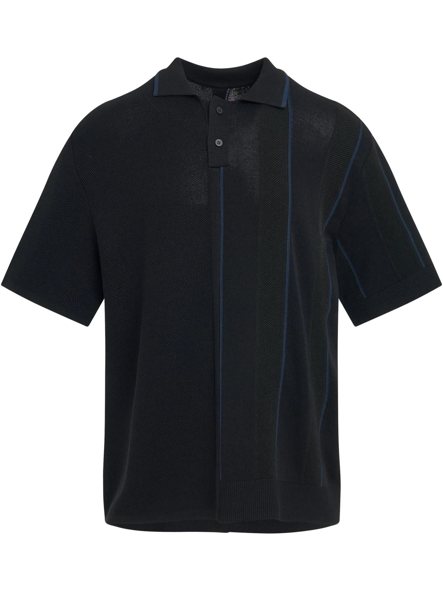 Juego Striped Polo in Black