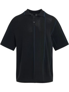 Juego Striped Polo in Black
