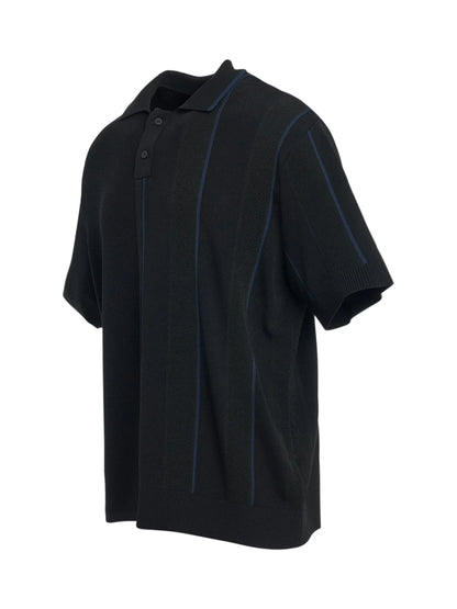 Juego Striped Polo in Black