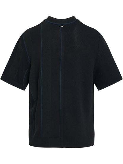Juego Striped Polo in Black