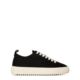 Men's New Alpha Low Lightweight Black Canvas Trainers