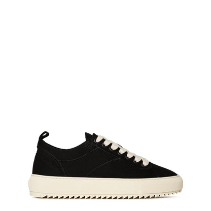 Men's New Alpha Low Lightweight Black Canvas Trainers