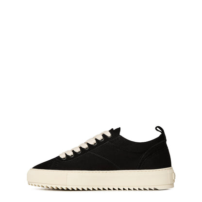 Men's New Alpha Low Lightweight Black Canvas Trainers