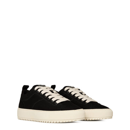 Men's New Alpha Low Lightweight Black Canvas Trainers