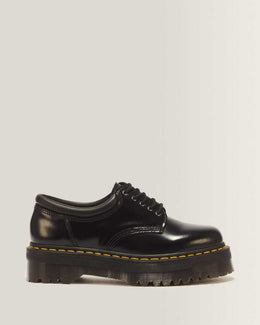 8053 Leather Platform Casual Shoes — Black