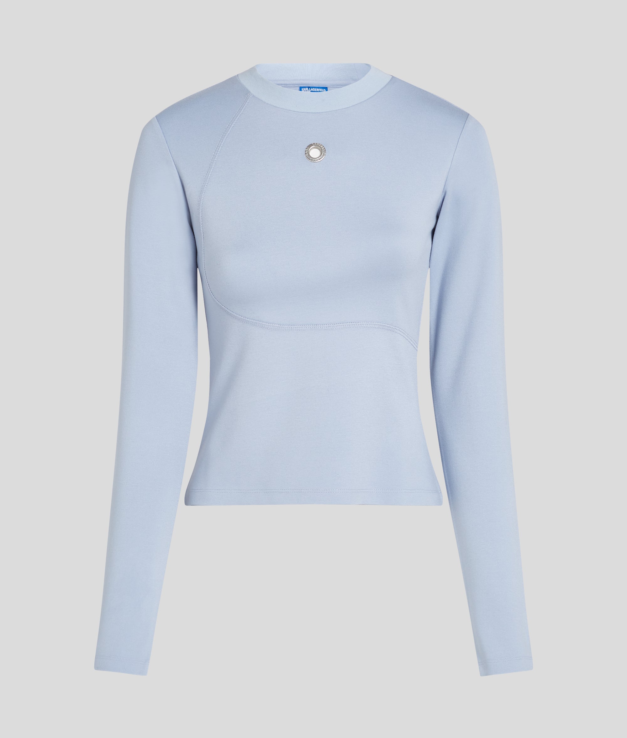 LONG-SLEEVED EYELET TOP
