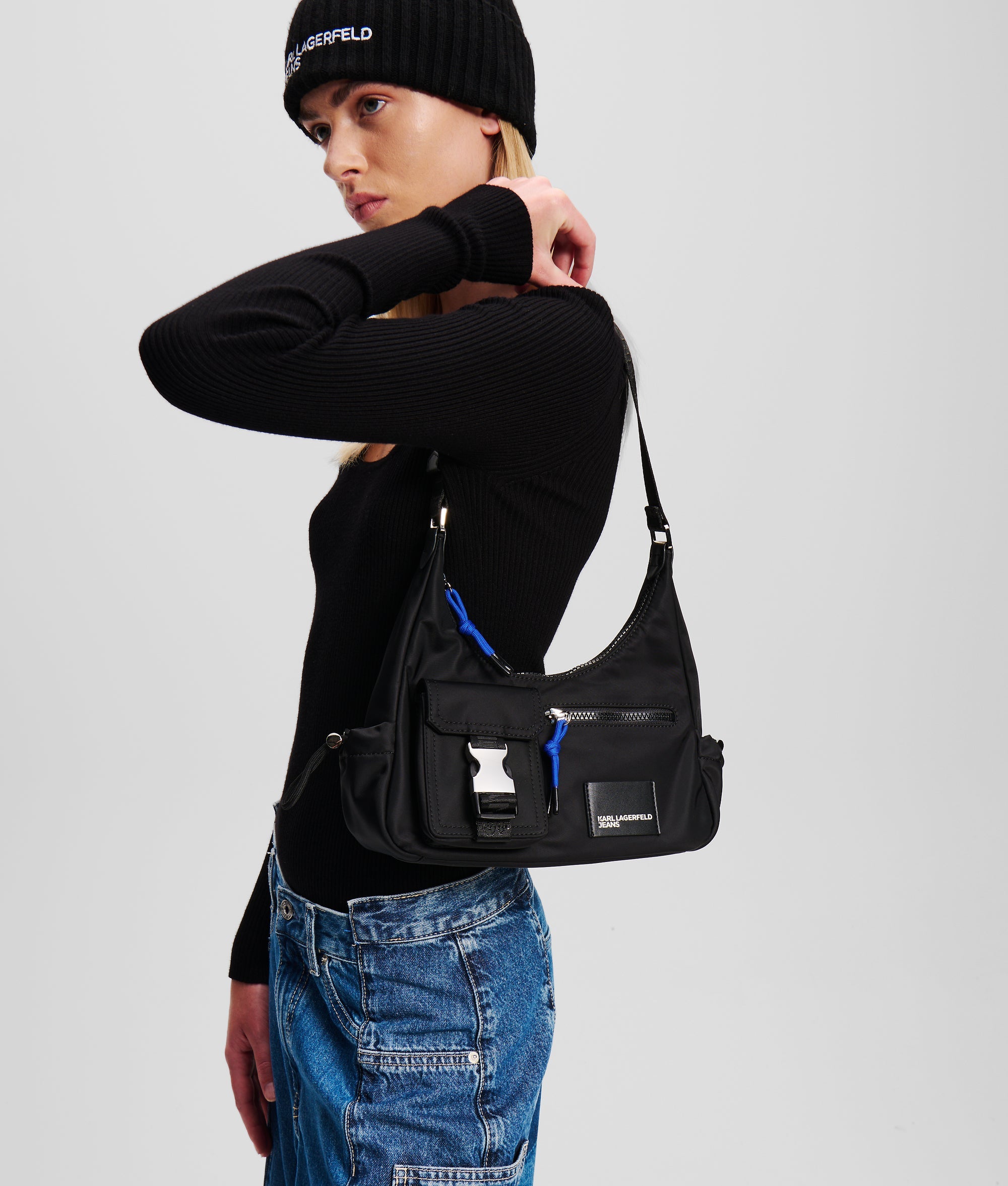 KLJ STREET NYLON SHOULDER BAG
