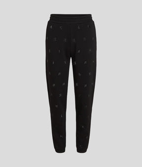 MONOGRAM RHINESTONE SWEATPANTS