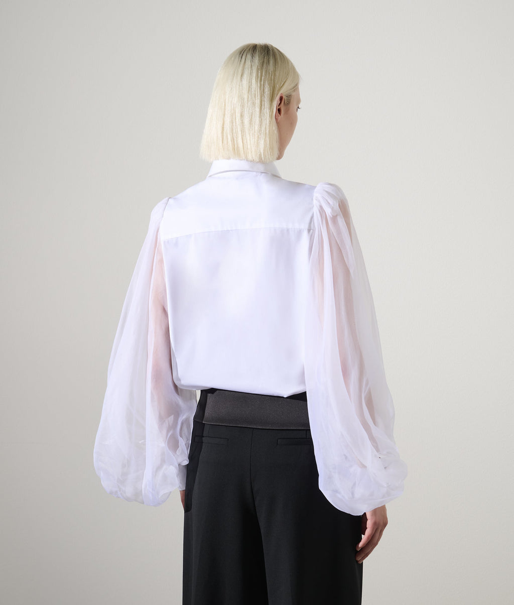 KARL STUDIO SILK-SLEEVED SHIRT