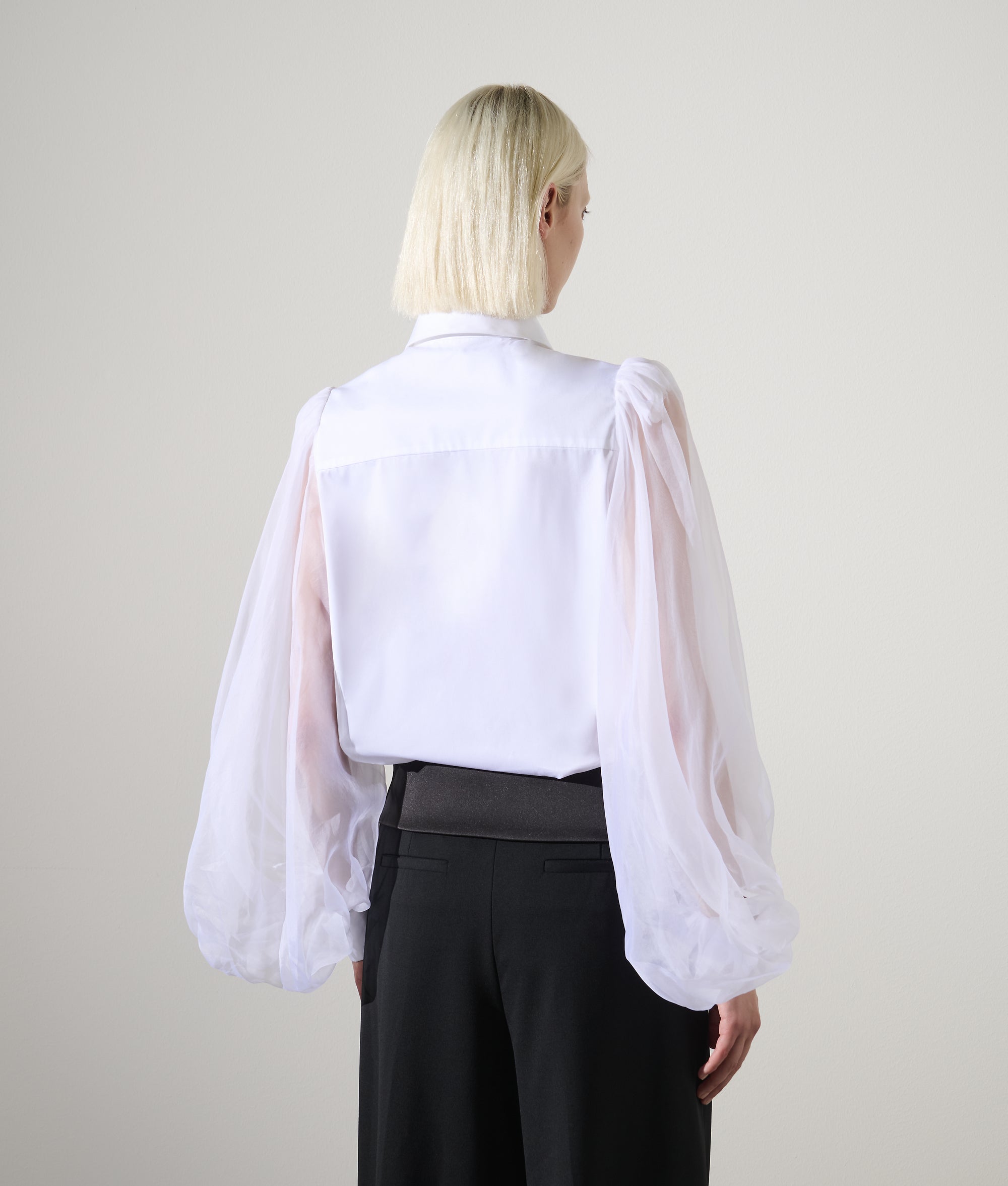 KARL STUDIO SILK-SLEEVED SHIRT