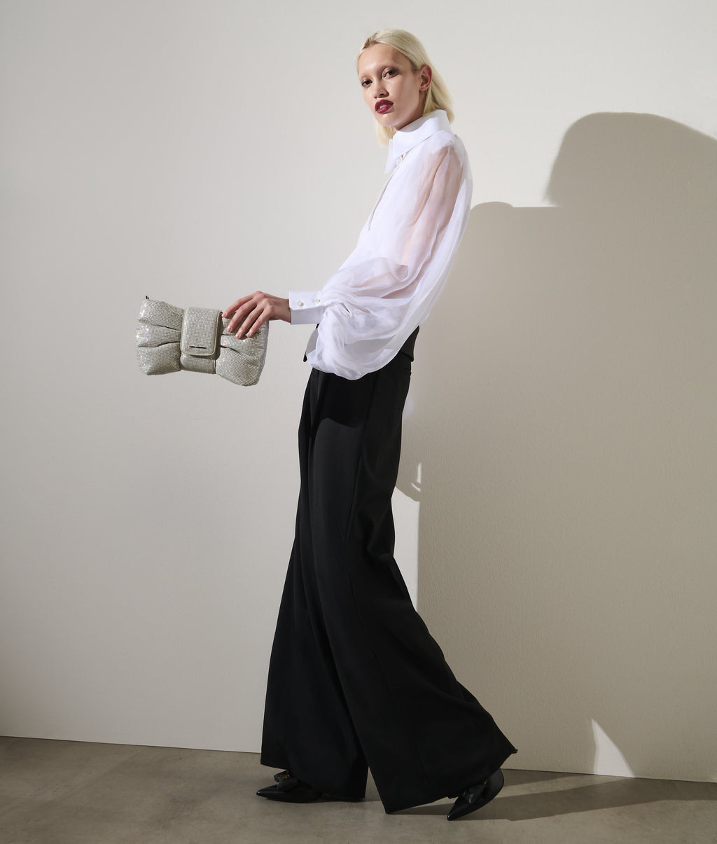 KARL STUDIO SILK-SLEEVED SHIRT