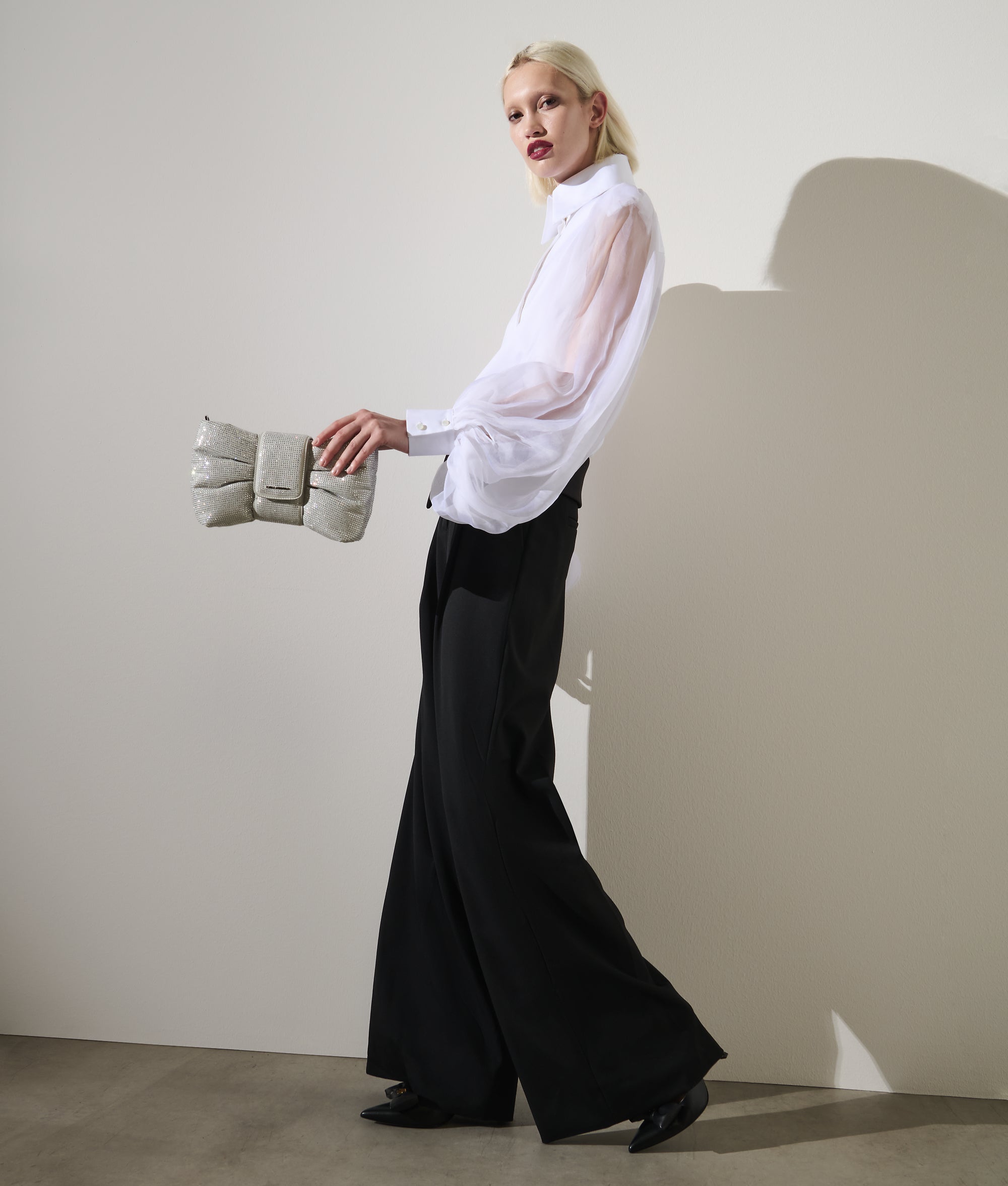 KARL STUDIO SILK-SLEEVED SHIRT